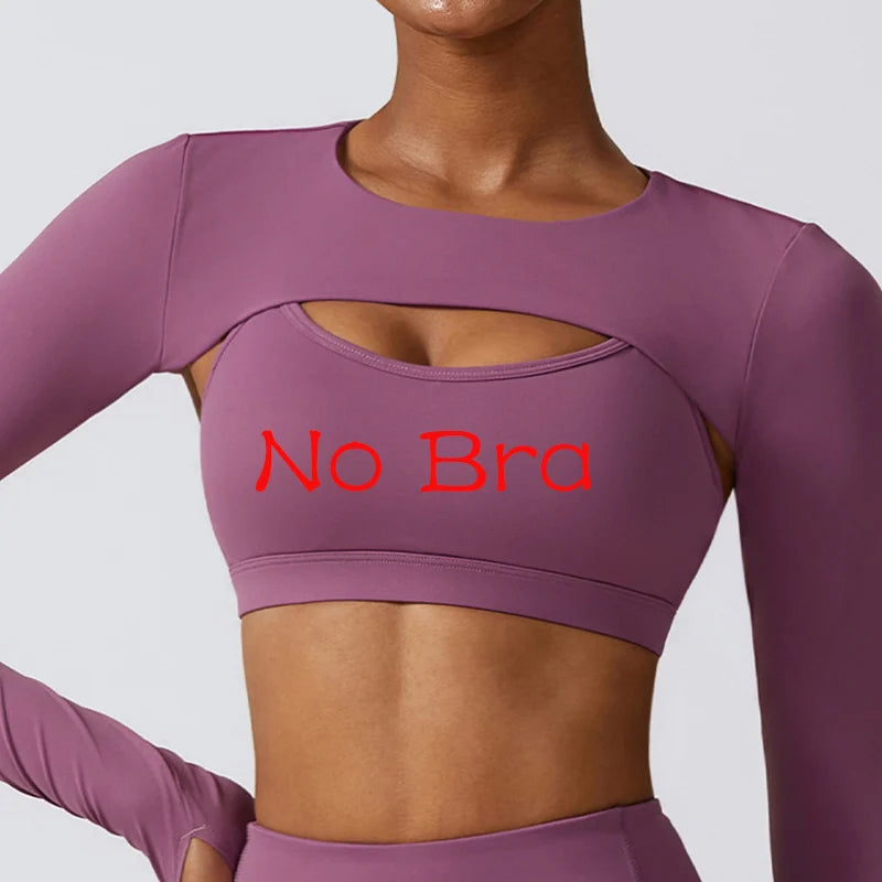 Running Shirt Fitness Tight Woman Work Out Clothing Shawl New Long Sleeve Yoga Tops Sexy Gym Sportswear Yoga Wear For Women