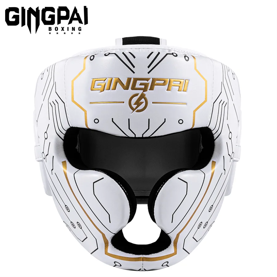 Boxing Headgear for Men Women Muay Thai MMA KickBoxing Safety Head Guard Sparring Closed Type Head gear with Full Face Coverage