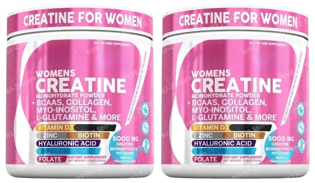 Woman Creatine Powder 300g Contain Creatine Monohydrate, BCAA & Amino Acids for Daily Health, Nutrition, and Workout Support