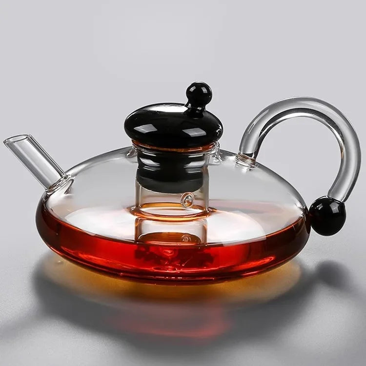 Clear Glass Teapot with Infuser Heat Resistant for Loose Leaf Tea Elegant Teaware for Home & Office Affordable Luxury Health Pot