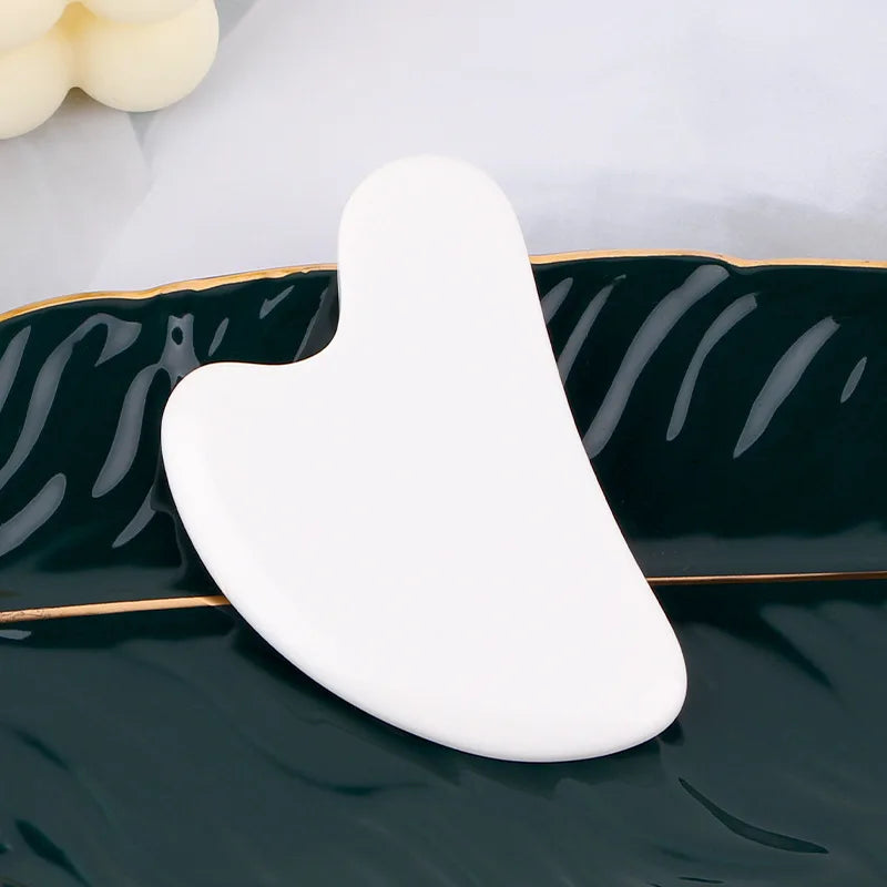 괄사 Resin Gua Sha Massage Board for Face Rose Pink Guasha Plate Jade Face Massager Scrapers Tools for Face Neck Back Body