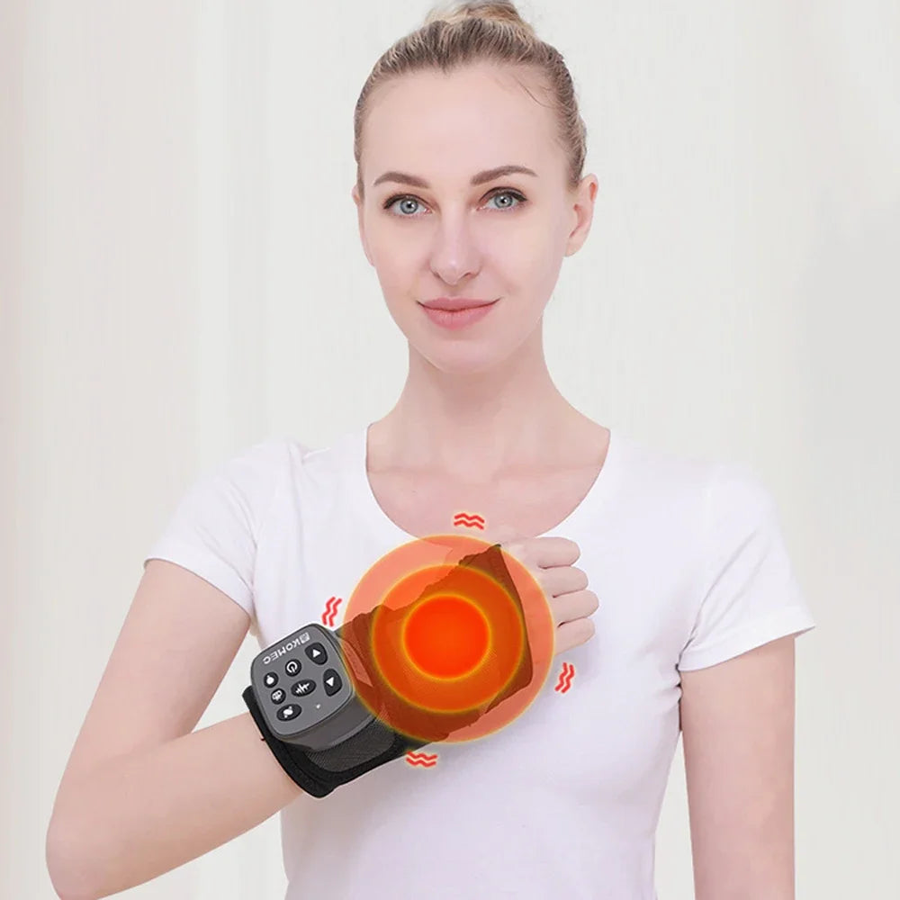 Smart Wrist Massager Hand Compression Air Massager Electric Heating Vibration Brace And Hand Relief Treatments Device