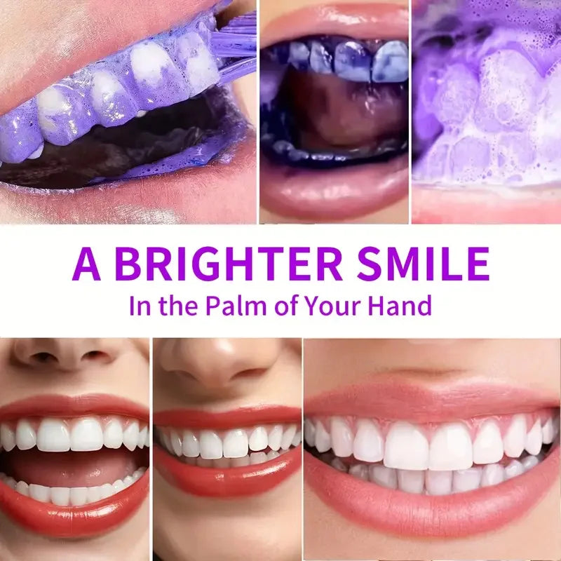 Purple Teeth Whitening Toothpaste - Alcohol-Free, Sulfate-Free, Rich in Apatite, Deep Cleansing and Mineral Regeneration