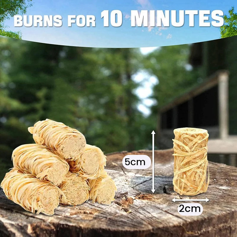 A40T 80Pcs Fire Starter - Natural Fire Starters For Fireplace, Pellet Stove & Wood, Fire Pit,Smoker, BBQ,Chimney, Pizza Oven