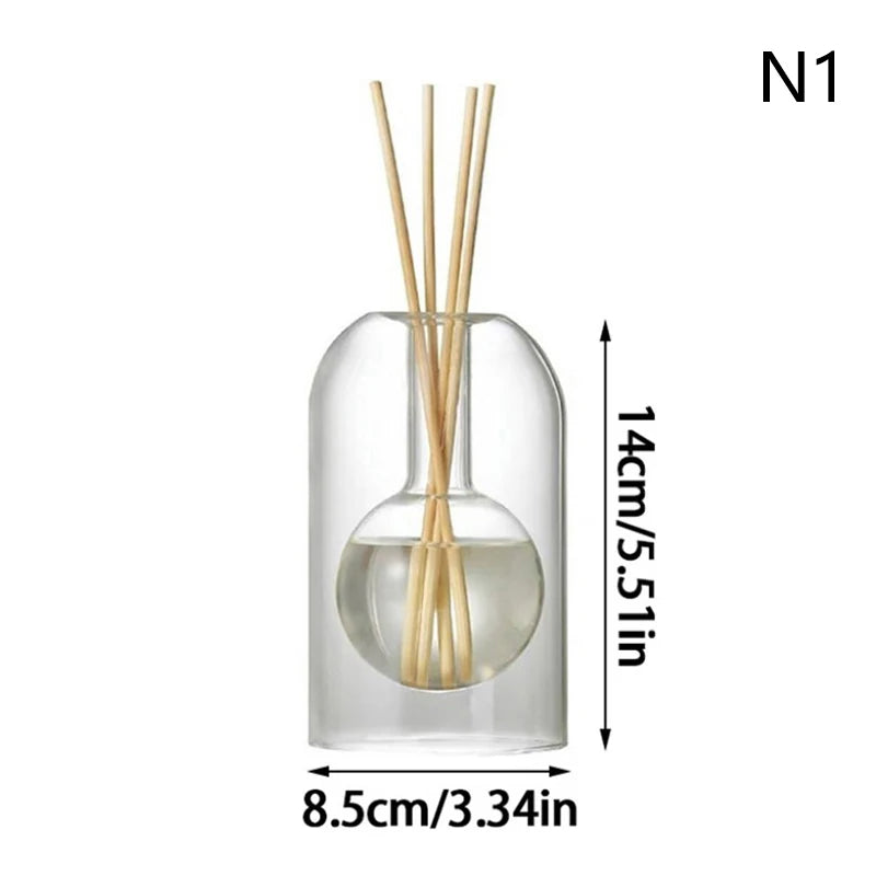 Z. Aromatherapy Diffuser Bottle Glass Essential Oil With Diffusers Sticks Storage Containers Transaprent Modern Home Decorations