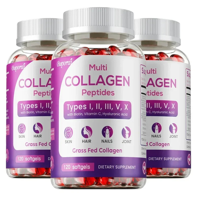 Collagen Peptides - Promotes Healthy Hair and Strong Nails, Improves Bowel Function and Digestion, Enhances Joint Flexibility