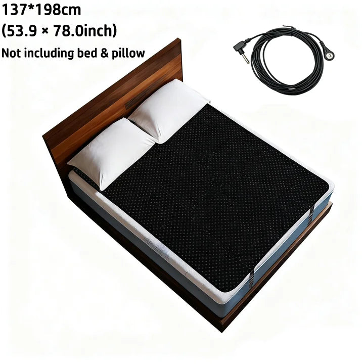 Earthing Grounding Mat Mattress for Sleeping 137x198cm Pad with Grounding Cord Better Sleep Pain Relief Stress Relief Body