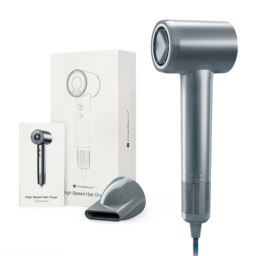 High-Speed Hair Dryer 110000RPM Leafless Negative Ion Hair Care Quick Dry Home Hairdryer 5 Smart Modes HD Screen Hot/Cold Dryer