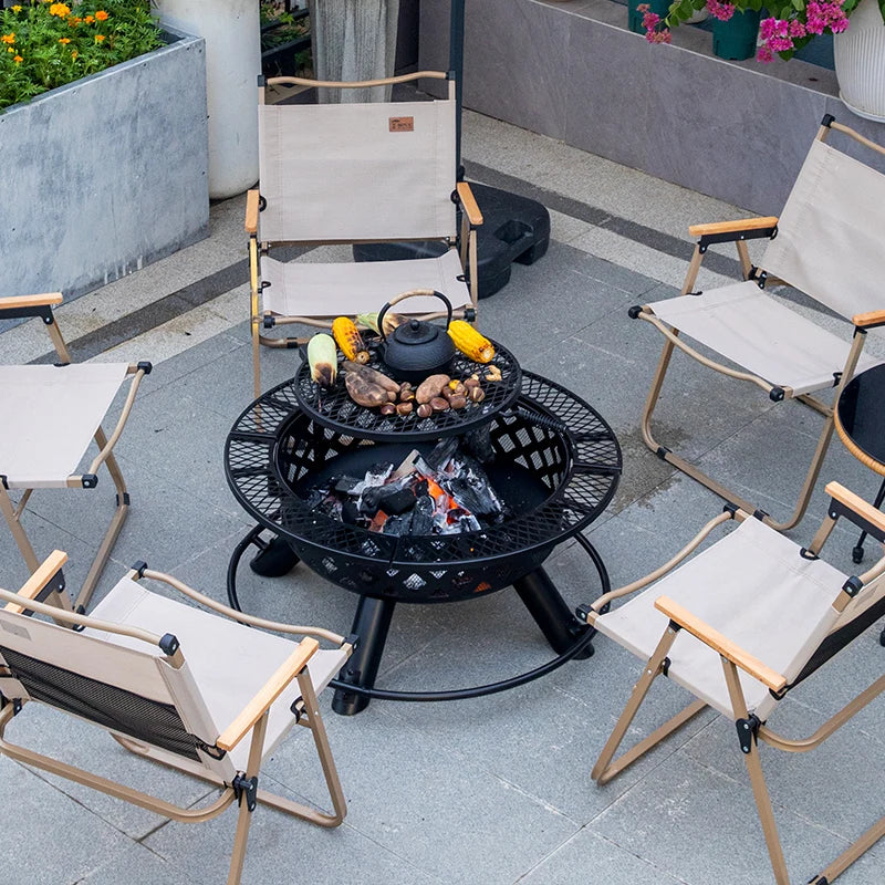 Camping Outdoor Fire Pits Easily Cleaned Patio Barbecue Grill Bbq Outdoor Charcoal Stove
