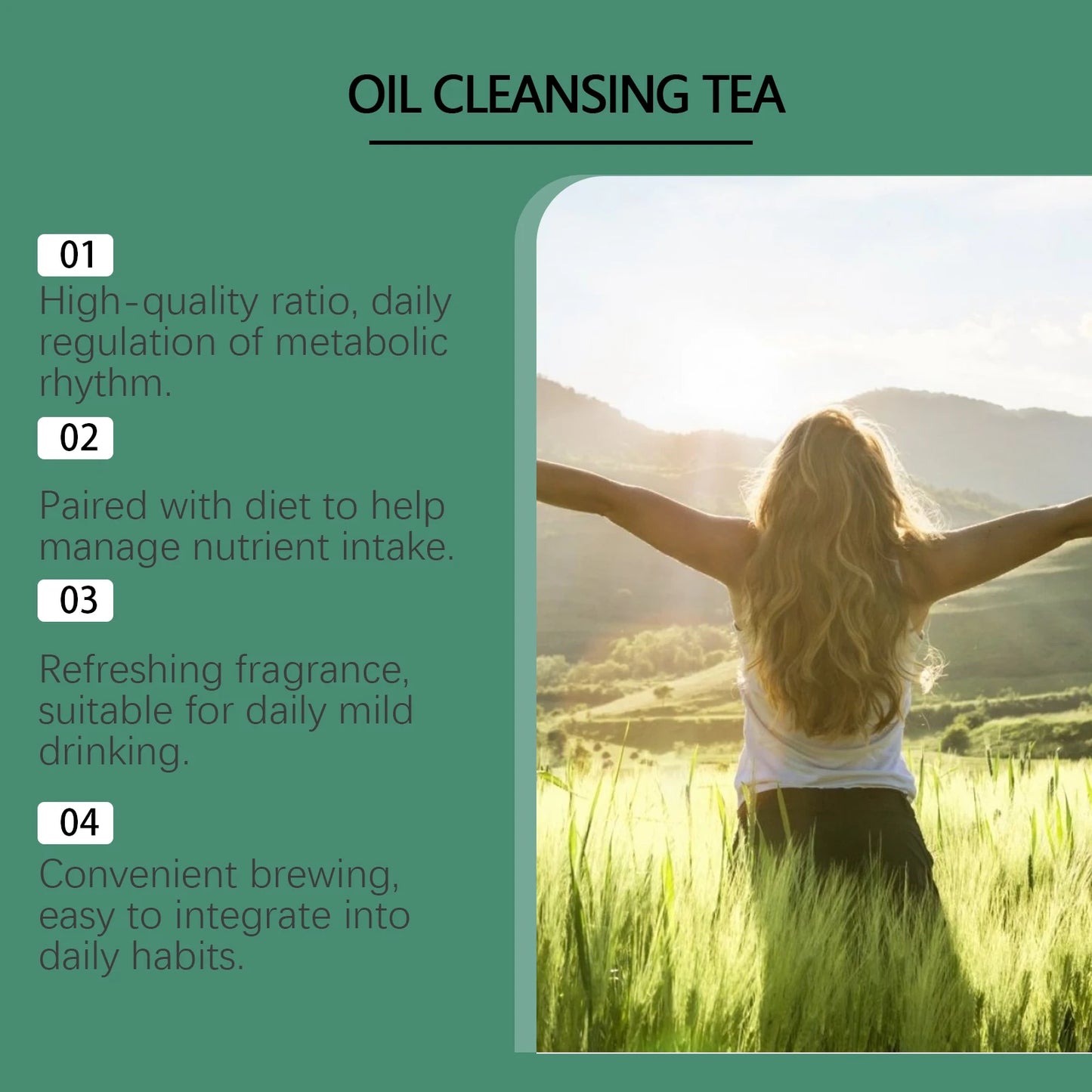Herbal Tea Blend Natural Metabolism Support Weight Management Body Cleanse Daily Wellness Appetite Control Energy Boost