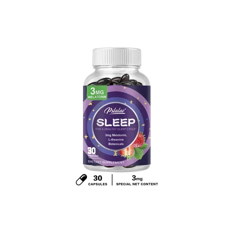 With 3 Mg Melatonin & L-Theanine Capsules, Sleep Support Helps Calm Mind and Body for Better, Longer Sleep 120 CapsulesSupplemen