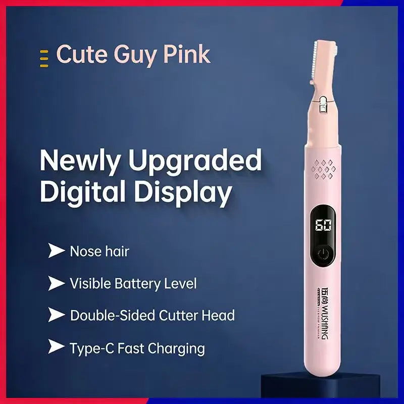 Electric Eyebrow Trimmer Razor Brow Shaping Portable Shaving with Duals Cutter Head Design Washable Hair Trimmer Razor Tools
