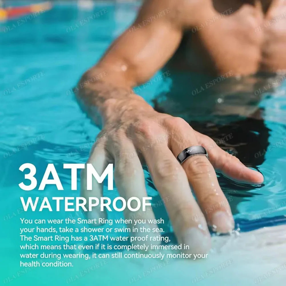 2025 New Smart Ring ECG/Blood Pressure Health and Sleep Monitor Multiple Sport Mode 5ATM Fitness Tracker For Men Women Smartring
