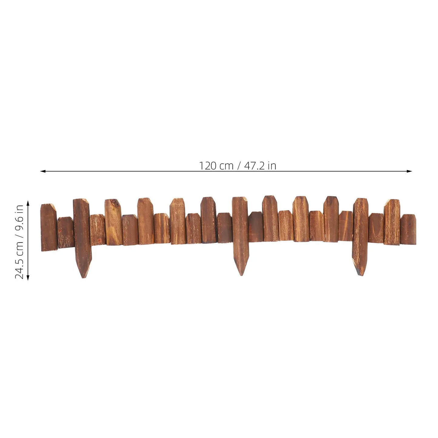 Elegant Wood Garden Edging Border Fence for Yard Landscaping Lawn Divider Decorative Outdoor Environment Enhancement