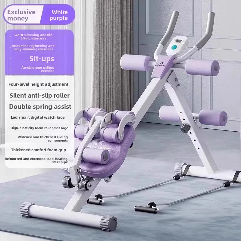 Fitness Body Shaping Machine Multifunctional Home Gym Abdominal Waist Trainer Knee-Friendly Sliding Rail for Core & Leg Workout