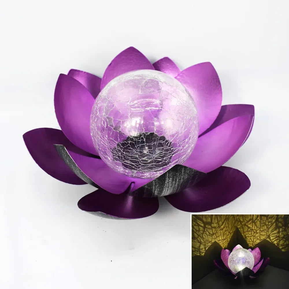 Solar Garden Lights Outdoor Waterproof LED Lotus Sunlight Yard Patio Lawn Path Driveway Decor Landscape Lights Garden Decoration