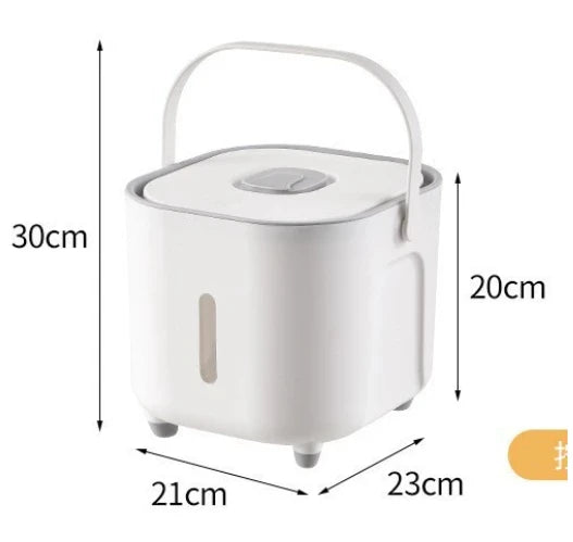 Sealed storage box for pet food, large capacity moisture-proof and fresh-keeping bucket, cat food, dog food, dry storage box