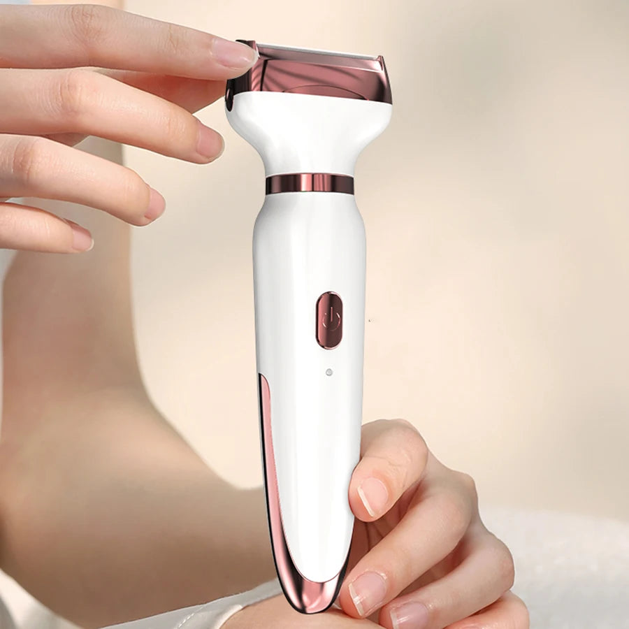 Electric Razor for Women 3 in 1 Lady Shaver Body Hair Trimmer for Armpit Bikini Arm Leg Face Mustache Portable Painless Epilator