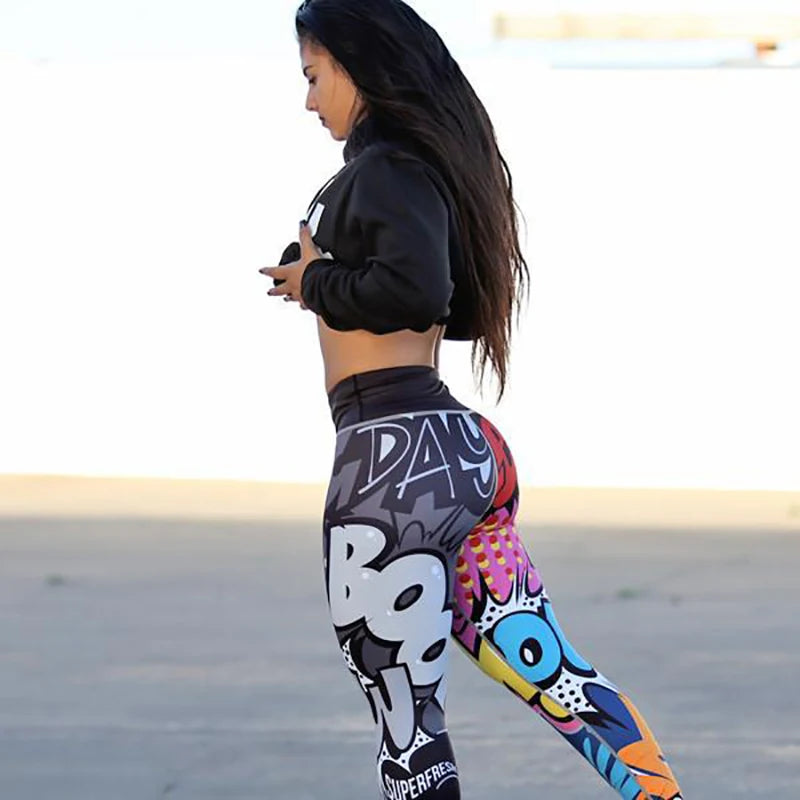 Unique Print Fitness Workout Sports Running Leggings