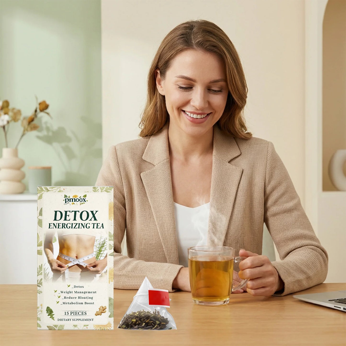 Herbal Tea Comfort Gentle Plant Based Formula Portable Individual Bags Office Workers Sedentary Lifestyle Light Body Balance