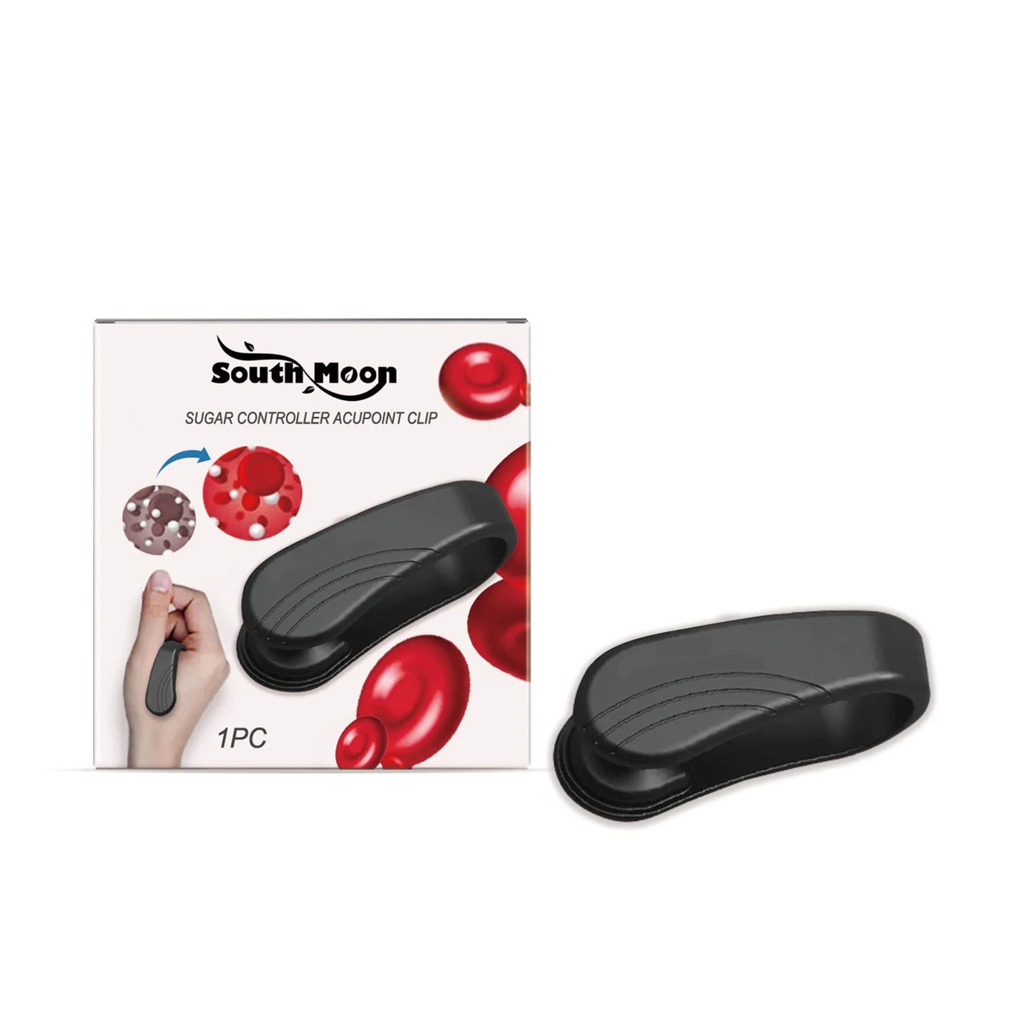 Sugar Blood Control Acupressure Point Clip Treatment Diabetes Lower Blood Glucose Anti Stress Relax Body Hand Meridian Massager