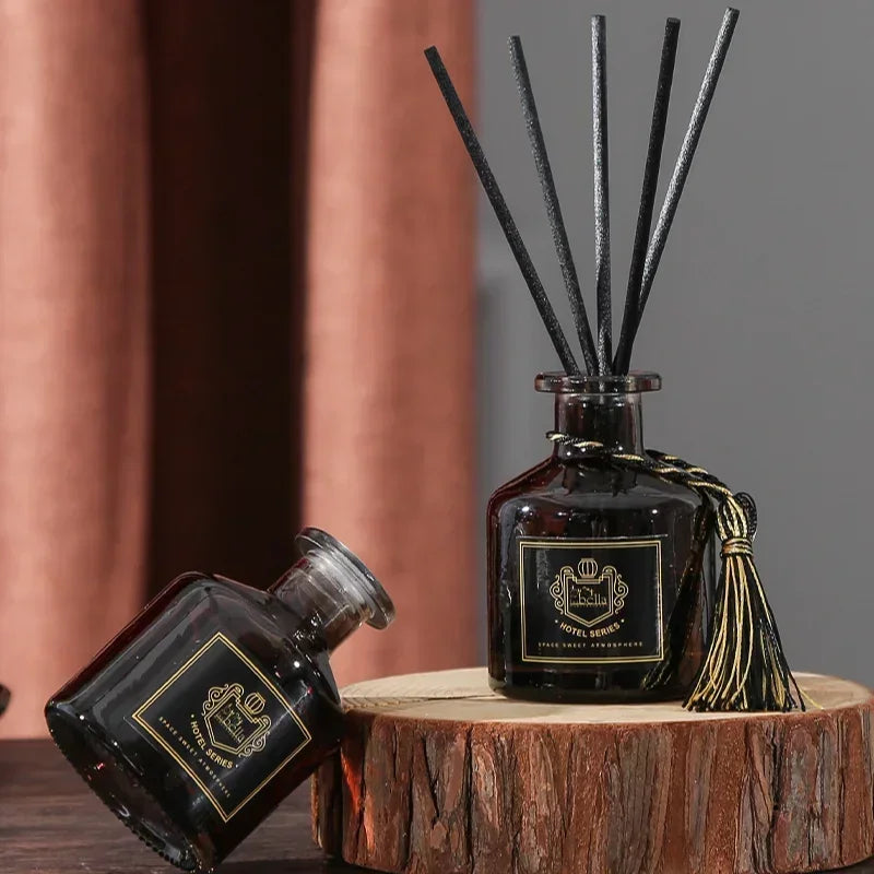 50ml Natural Aromatherapy Set Including 4 Black Vine Volatile Sticks Aromatherapy For Home Bedroom Bathroom Air Freshener Gift B