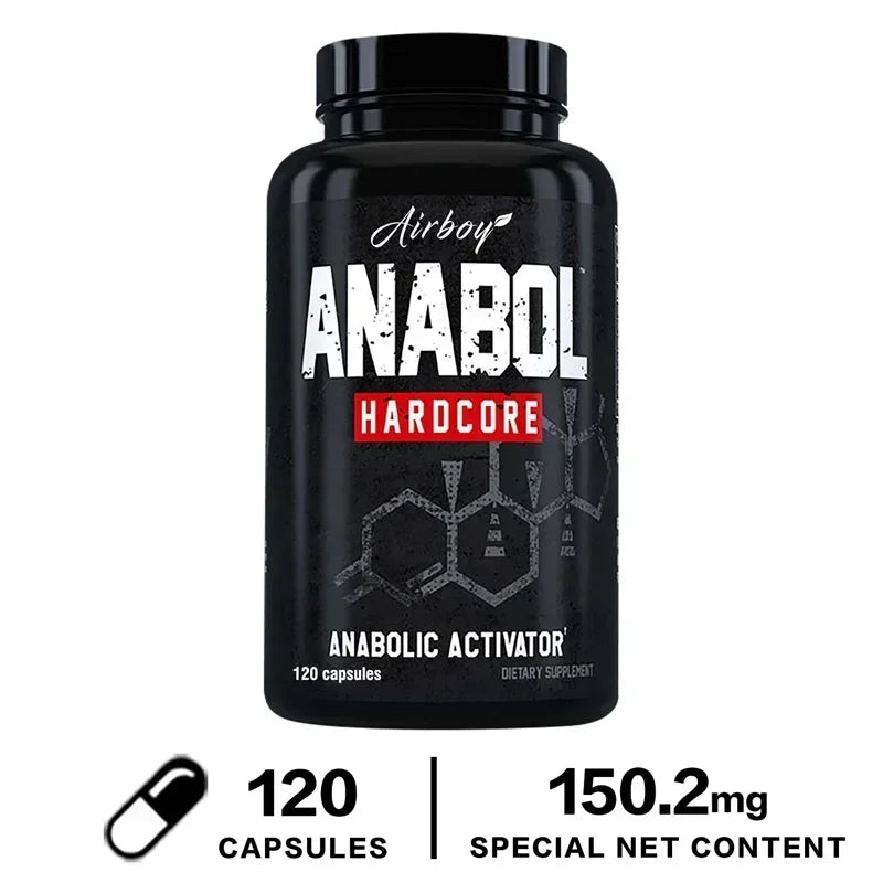 120pcs Anabol Hardcore Supplement - Natural Anabolic Muscle Growth, Enhance Men's Abs, Post-workout Muscle Recovery SupplementSu