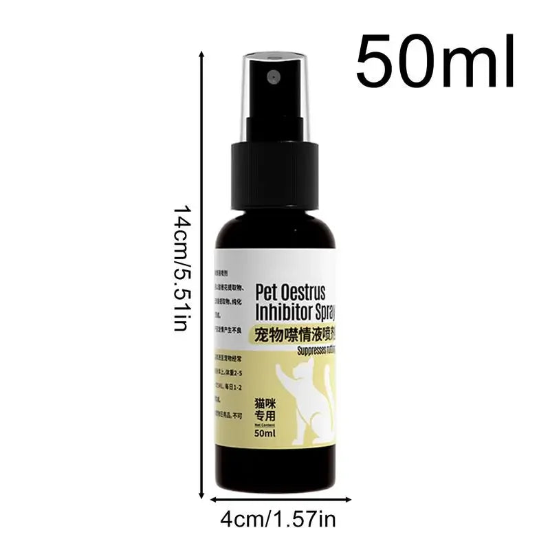 50ml Cat Calming Pheromones Quickly Relieve Stress Spray Calming Cat Mist Reduces Scratching Furniture Pee for Travel Vet