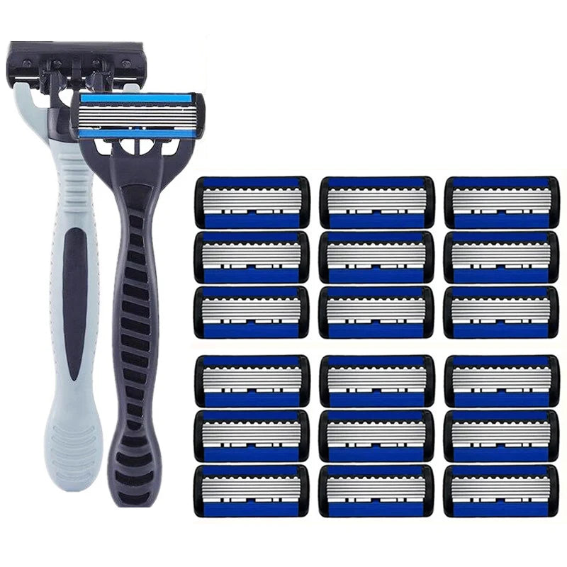 Razor Classic 6 Layer Safety Razor for Mens Shaving&Womens Hair Removal Shaving Blades Manual Shaver