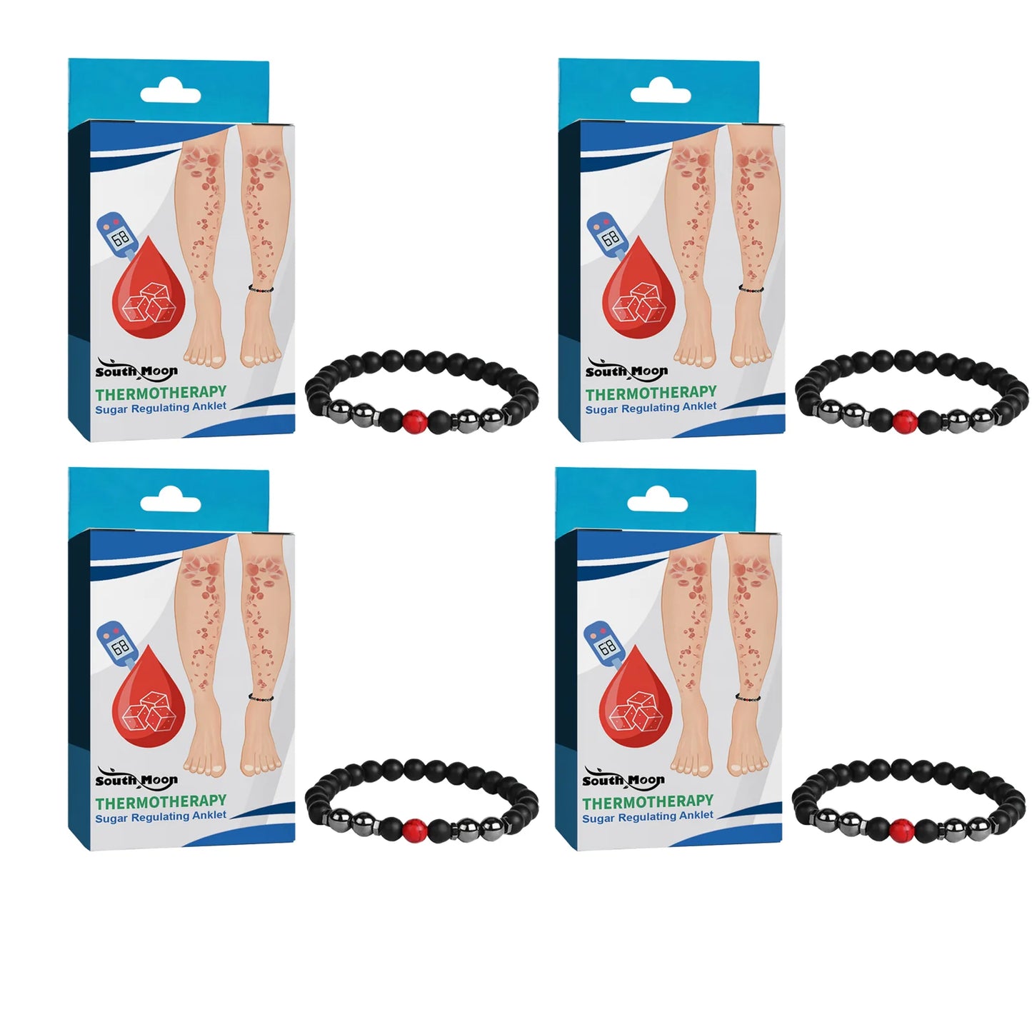 Blood Sugar Magnetic Therapy Anklets Lower Blood Glucose Anti Hypertension Diabetes Boosts Blood Circulation Sugar Control Care