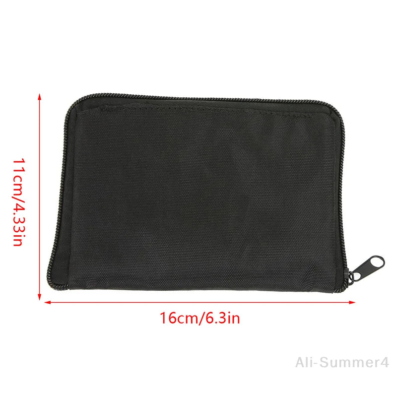Portable Blood Glucose Meter Storage Bag Blood Pressure And Oxygen Meter Carrier Organizer Black Zipper Storage Bag Household