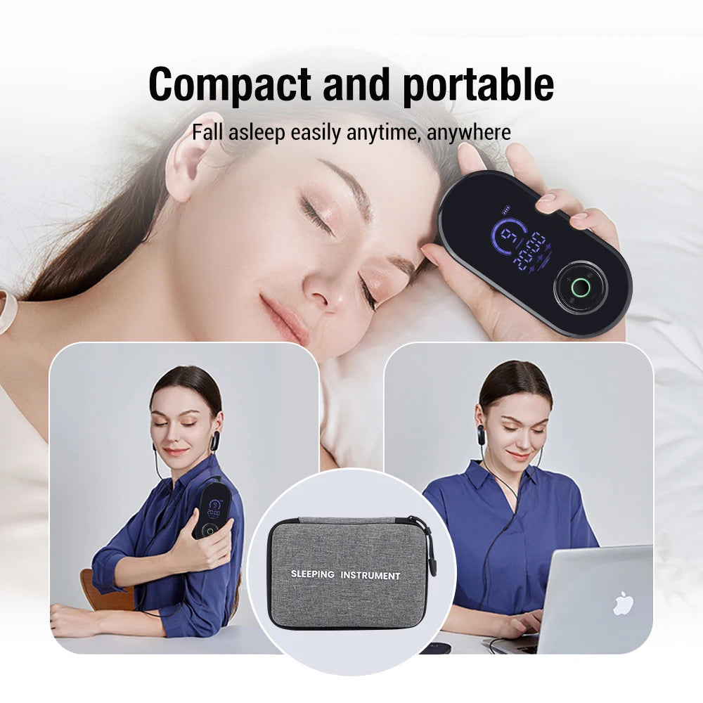 CES Sleeping Aid Microcurrent Stimulation Insomnia Electrotherapy Device Anxiety Depression Migraine Relieve Head Pain Relax