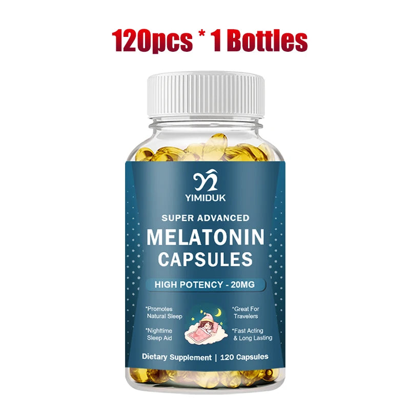 High Potency Melatonin 20 Mg Supplement, Support Promotes Natural Sleep, Relaxation and revitalized, GMP Certified, Gluten Free