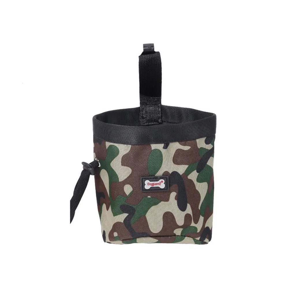 Puppy Training Treat Snack Food Pouch Pet Treating Bag Waterproof Nylon Adjustable Clip Green Dog Training Treat Pouch
