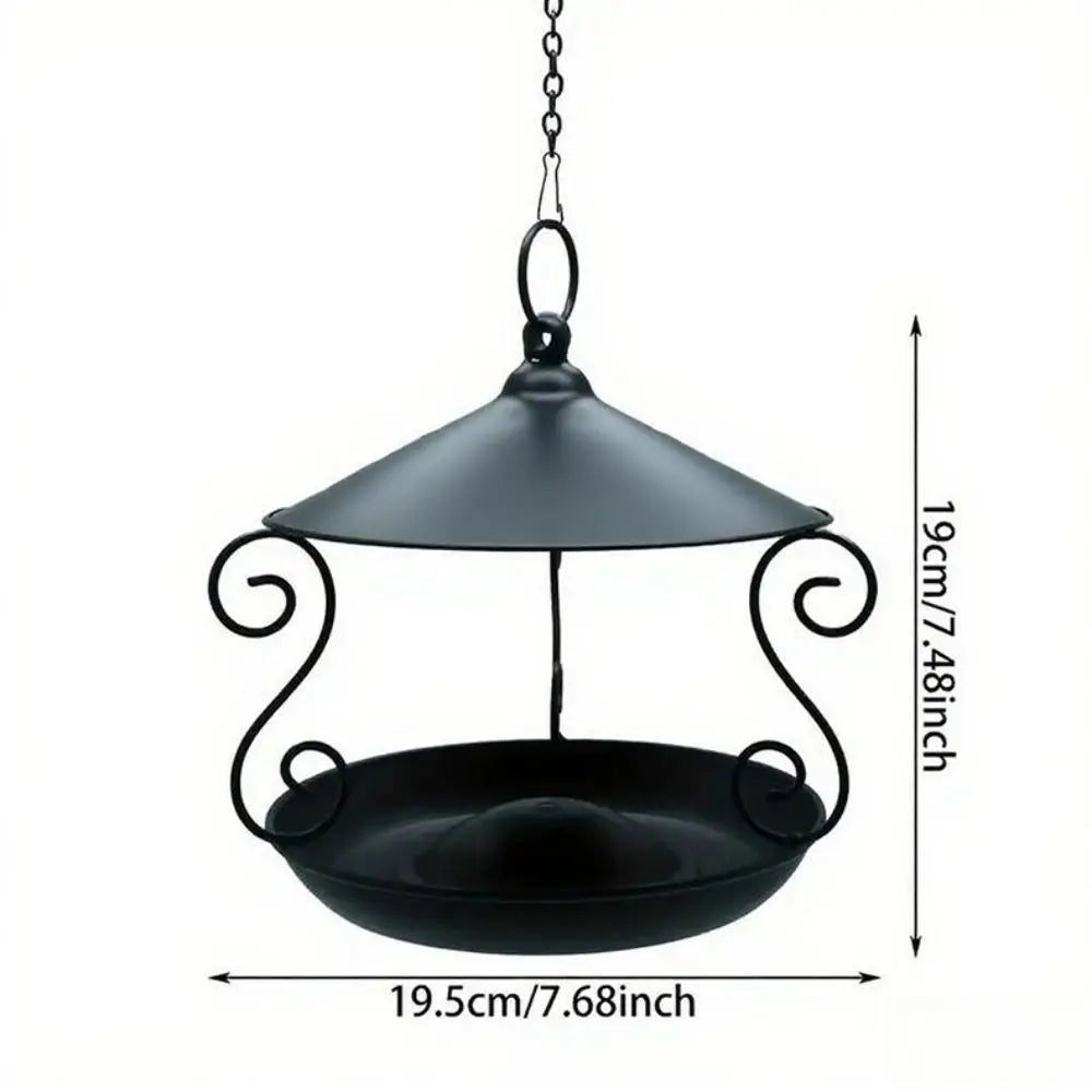 Pet Feeding Supplies Iron Bird Feeder Windproof Rainproof Bird Food Dispenser Hanging Multi-purpose Bird Water Bowl Drinking