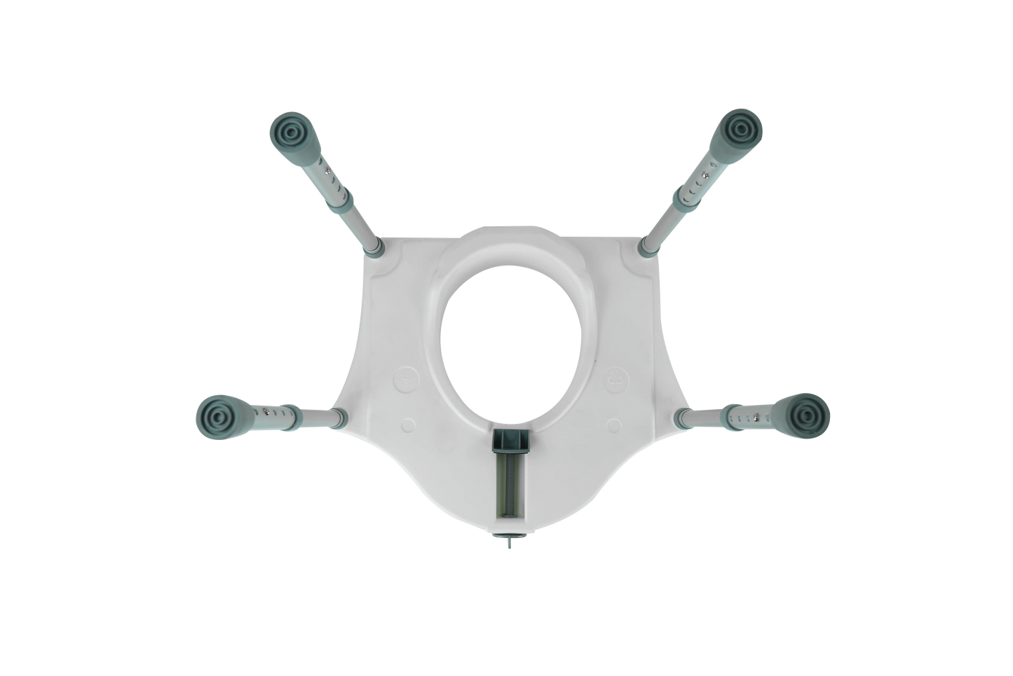 Elderly Care Products PE Durable Easily Self Assemble Fashion Design Firm Detachable Raised Toilet Seat with Armrest and Legs