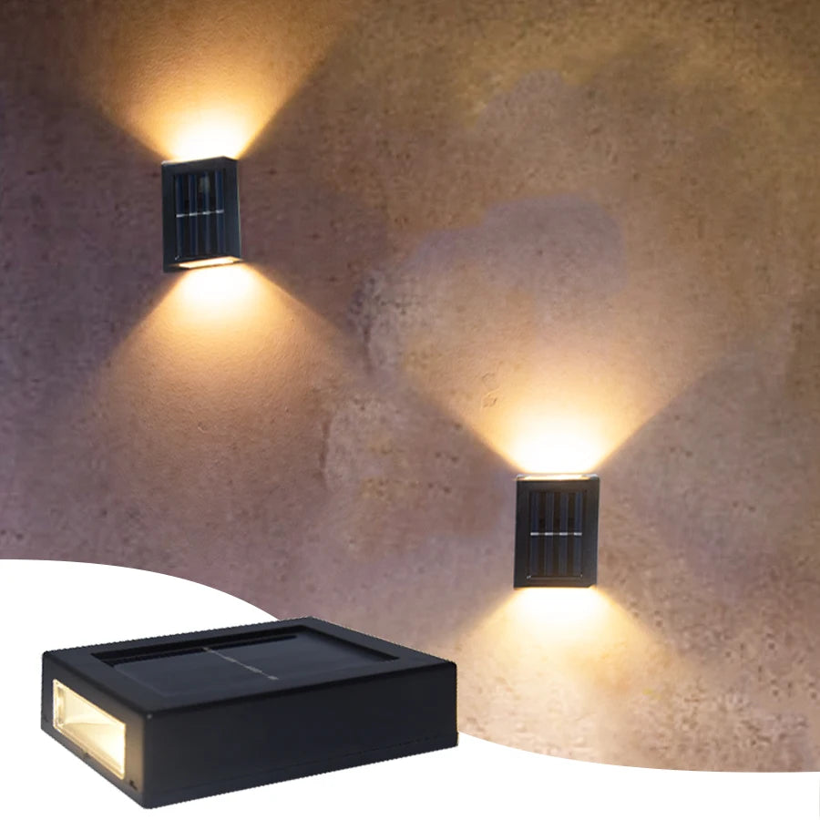 Solar Light Outdoor Up and Down Wall Washer Light Waterproof Solar Lamp for Garden Street Landscape Balcony Yard Porch Decor