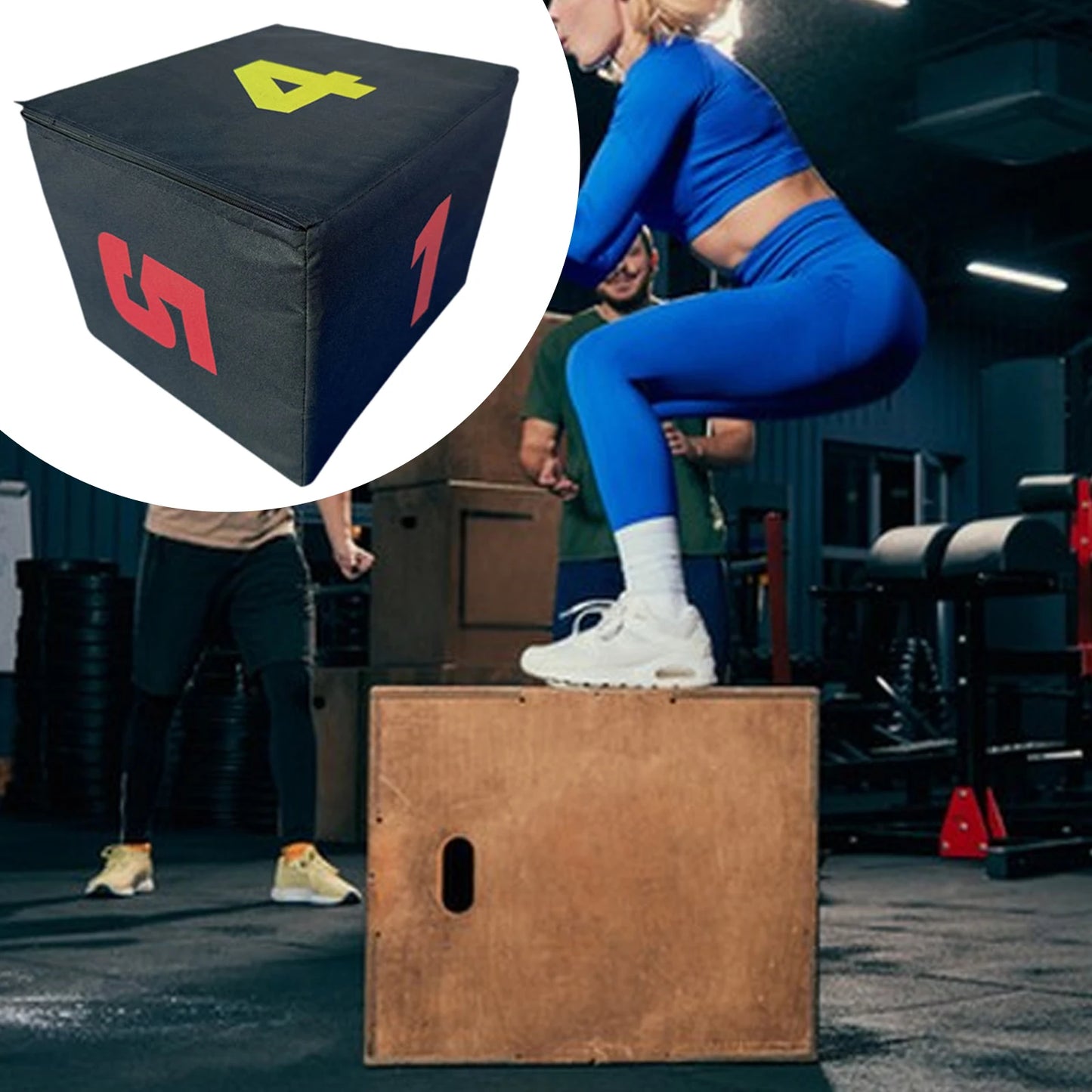 Step Box Plyometric Jump Box Anti Slip Platform and Jumping Agility Box for Lunges Home Gym Conditioning Gymnastics Equipment