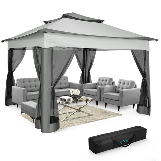 12x12 Pop up Gazebo with Mosquito Netting And Carry Bag