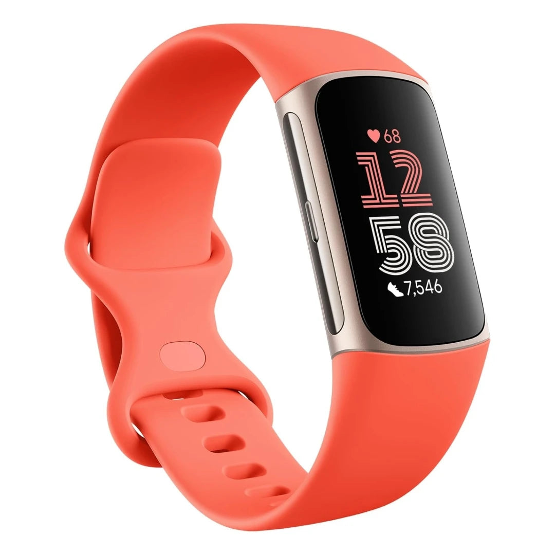 Fitbit Charge 6 Smart Fitness Tracker with ECG,Heart Rate,SpO2,GPS,Sleep Stress Monitor, Waterproof Watch for Running & Swimming