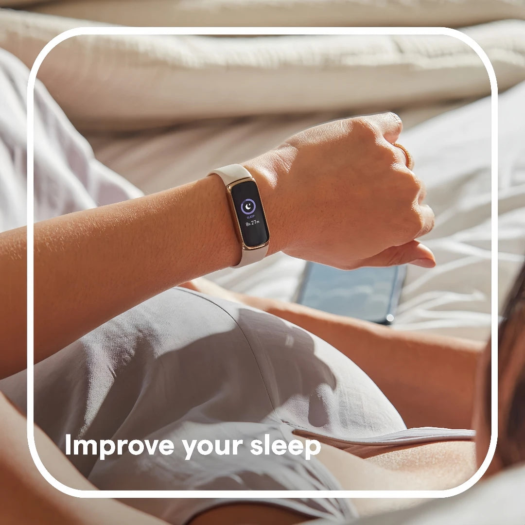 Fitbit Luxe Fitness Tracker AMOLED Screen 24/7 Heart Rate Monitor Sleep SpO2 Stress Tracker Waterproof Smart Bracelet
