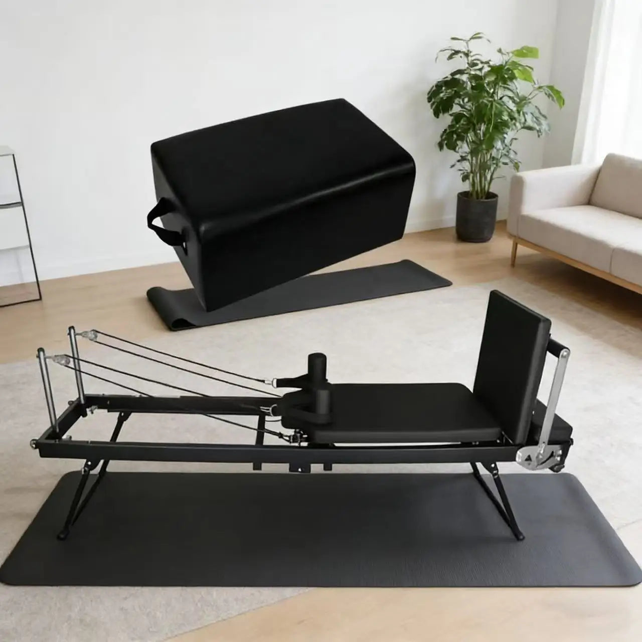 Large Folding Pilates Reformer Equipment Core Yoga Bed Home Fitness Weight Loss Steel ABS Steels Material Pilates Machine