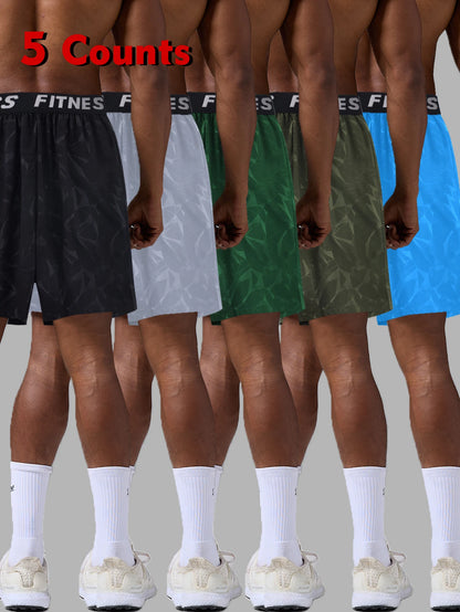 5Pcs Quick-Dry & Breathable Athletic Shorts