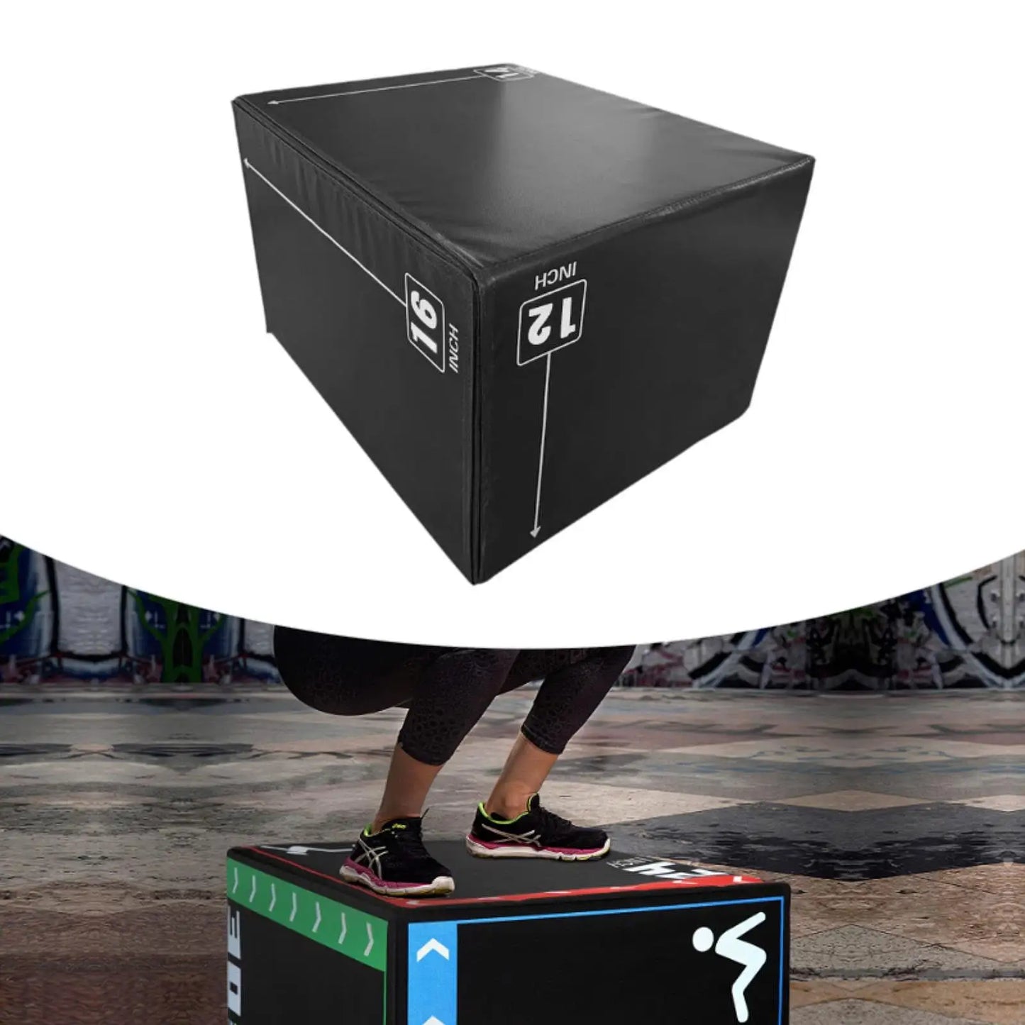 Step Box Plyometric Jump Box Anti Slip Platform and Jumping Agility Box for Lunges Home Gym Conditioning Gymnastics Equipment