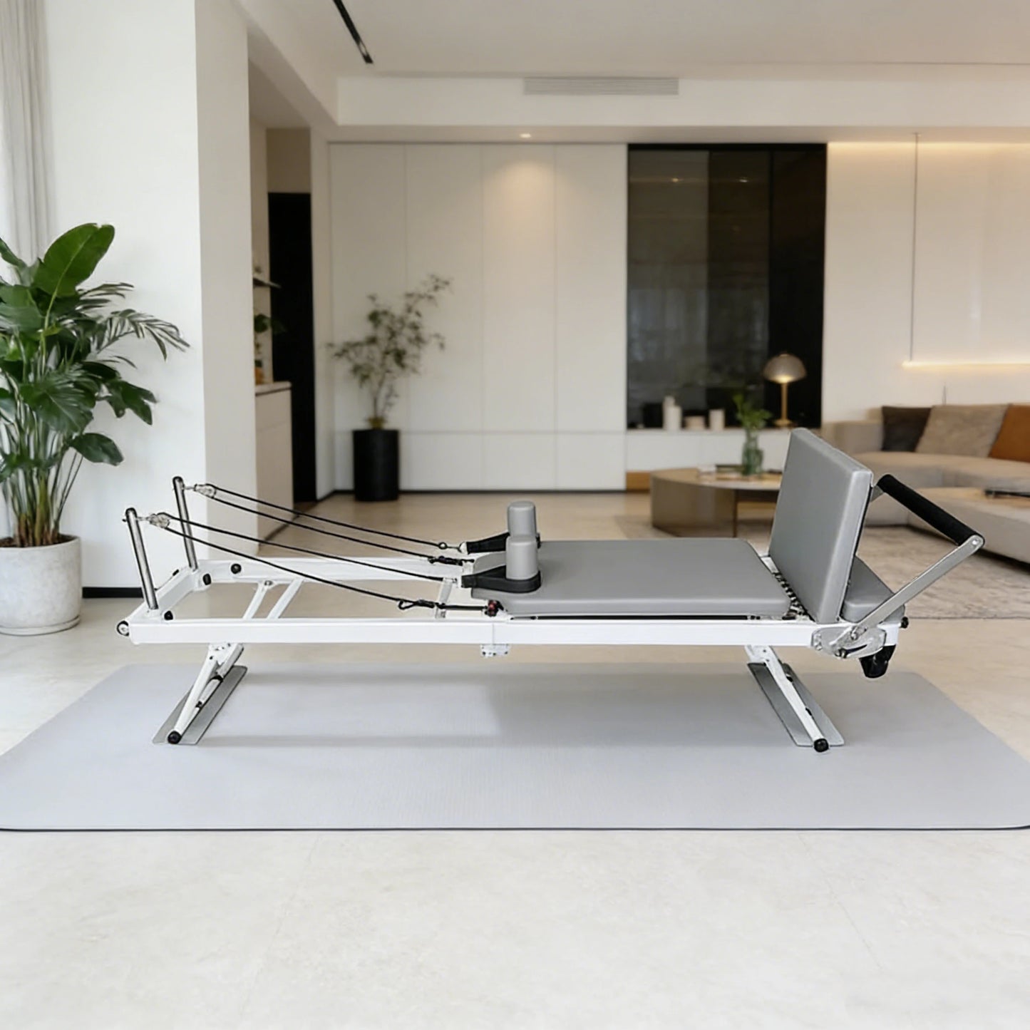 Large Folding Pilates Reformer Equipment Core Yoga Bed Home Fitness Weight Loss Steel ABS Steels Material Pilates Machine