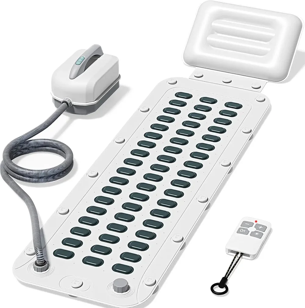 Bubble Bath Massage Pad Portable Bathtub Small Bubble Bath Machine With Anti Slip Pad Inflatable Pillow And Remote Control