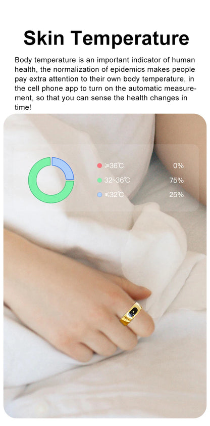 Smart Ring 2025 New Smartring Health Monitoring Sleep Tracker Step Calorie Counter Multi-Sport Mode Couple Rings Best Gift