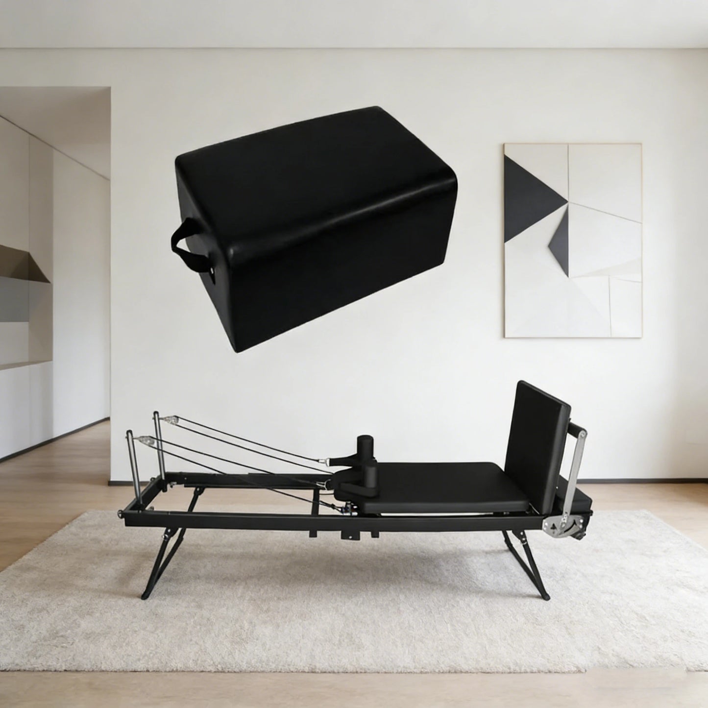 Large Folding Pilates Reformer Equipment Core Yoga Bed Home Fitness Weight Loss Steel ABS Steels Material Pilates Machine