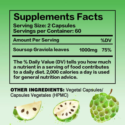 Soursop Graviola - 120 Capsules