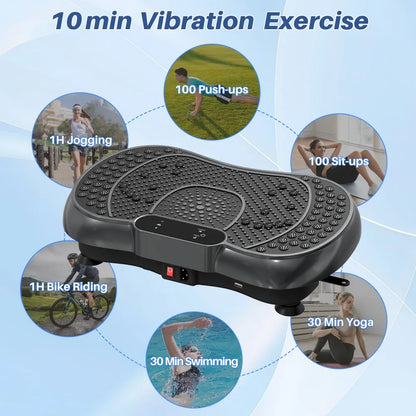 Vibration Plate 99 Intensity Levels Fitness Equipment for Home Full Body Workout Muscle Building Massager Sports Device